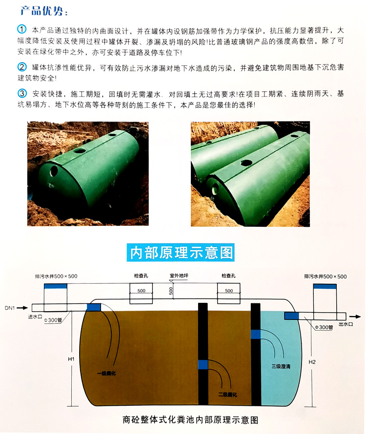 新密玻璃钢化粪池